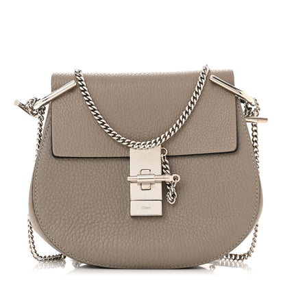 Chloe Grained Lambskin Mini Drew Shoulder Bag Motty Grey 1 of 10