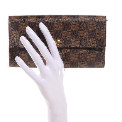 Louis Vuitton Damier Ebene Sarah Wallet 2 of 7