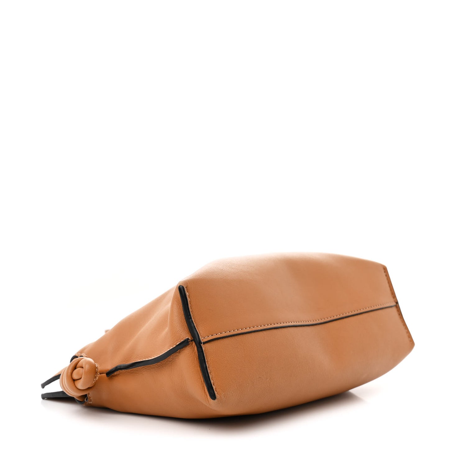 Calfskin Mini Flamenco Knot Clutch Warm Desert