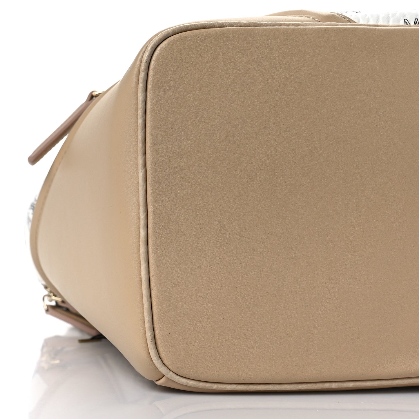 Metallic Visetos Spot MD Backpack Beige White