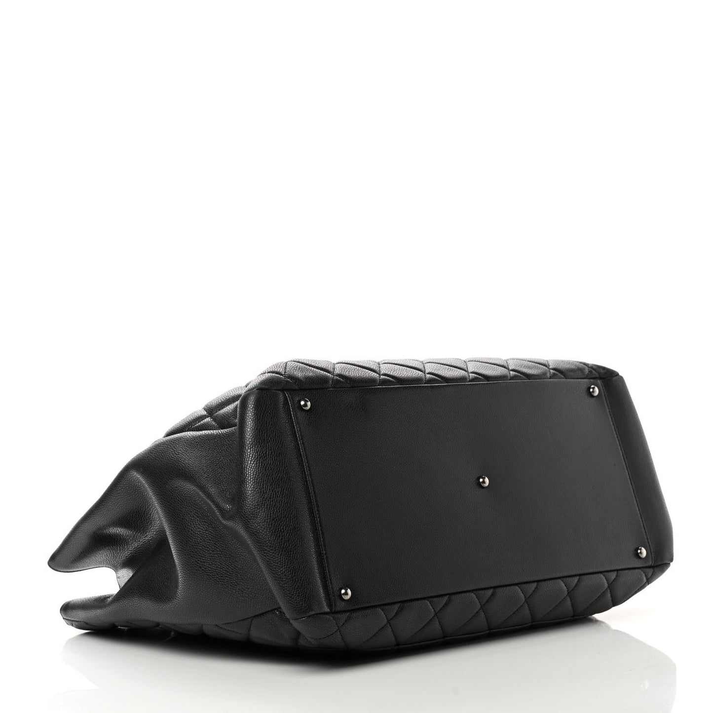 Caviar Quilted XXL Grand Shopping Tote GST Dark Grey