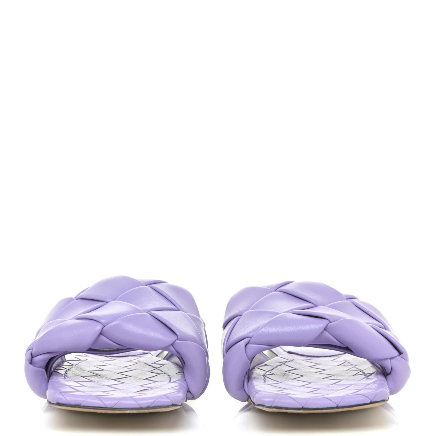 Nappa Maxi Intrecciato Lido Flat Sandals 37 Wisteria