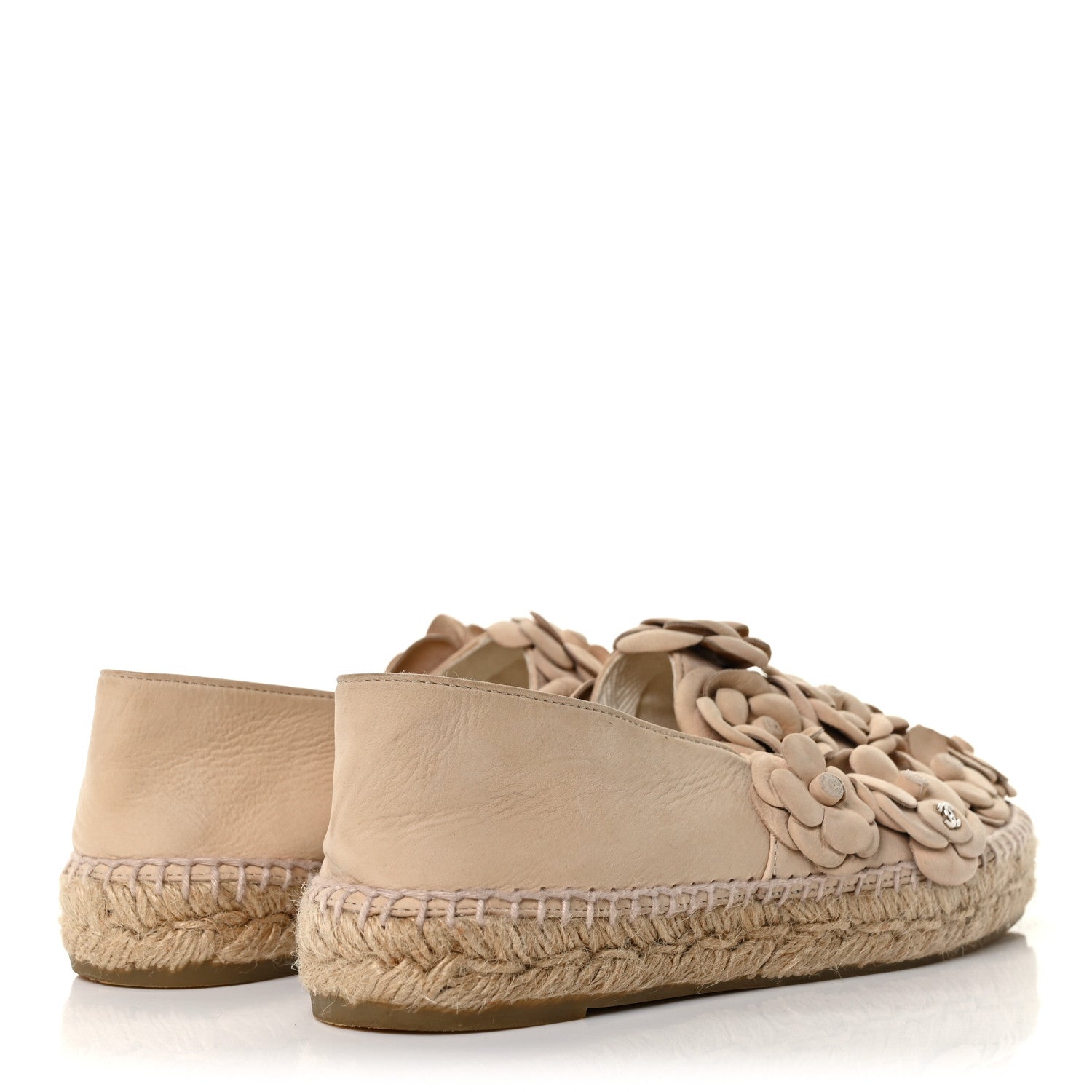 Chanel Suede Camellia CC Espadrilles 37 Pink 4 of 9