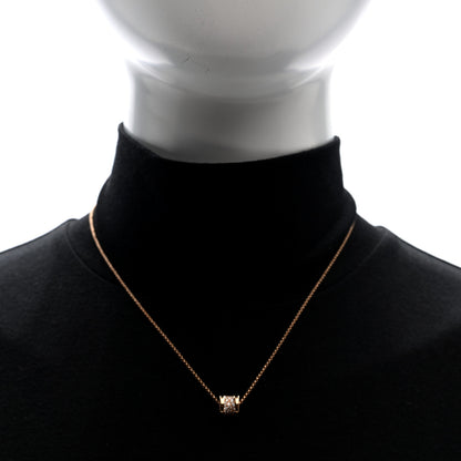Bulgari 18K Rose Gold Diamond Small B.Zero1 Pave Pendant Necklace 2 of 5