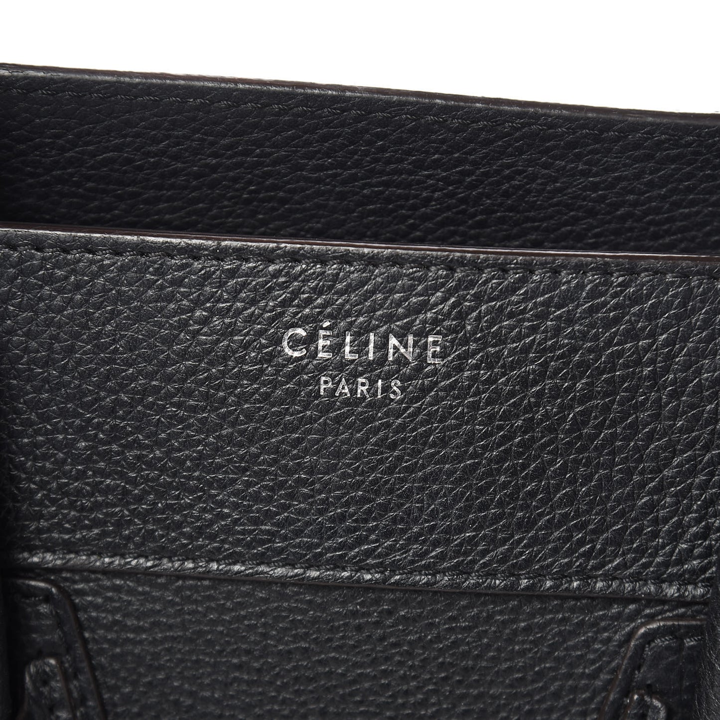 Drummed Calfskin Mini Luggage Black