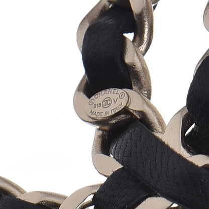 Chanel Lambskin Chain CC Brooch Black Gold 5 of 6