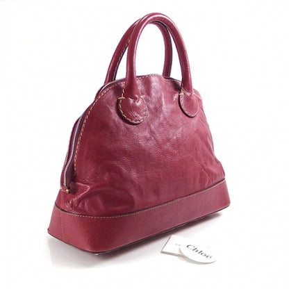 Chloe Calfskin Edith Dome Bowler Red 3 of 10