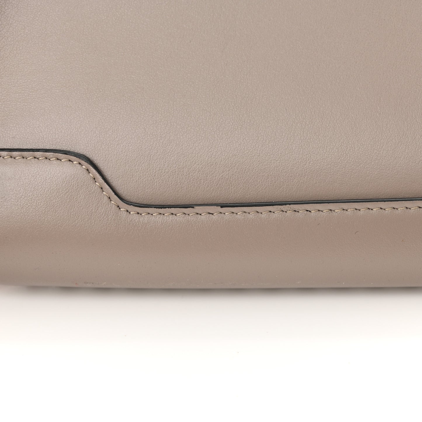 Calfskin Studded Skypouch Crossbody Clutch Grey