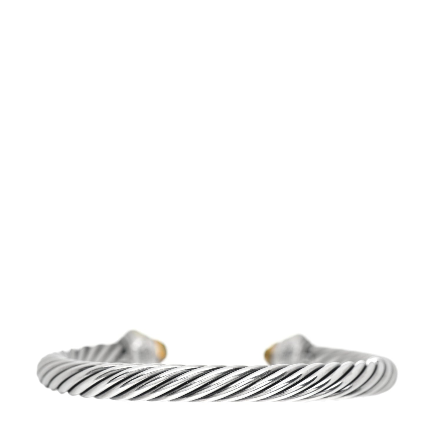 Sterling Silver 14K Yellow Gold Citrine 7mm Cable Classics Bracelet