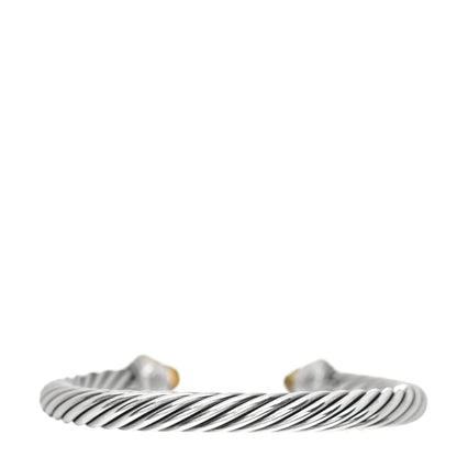 David Yurman Sterling Silver 14K Yellow Gold Citrine 7mm Cable Classics Bracelet 3 of 4