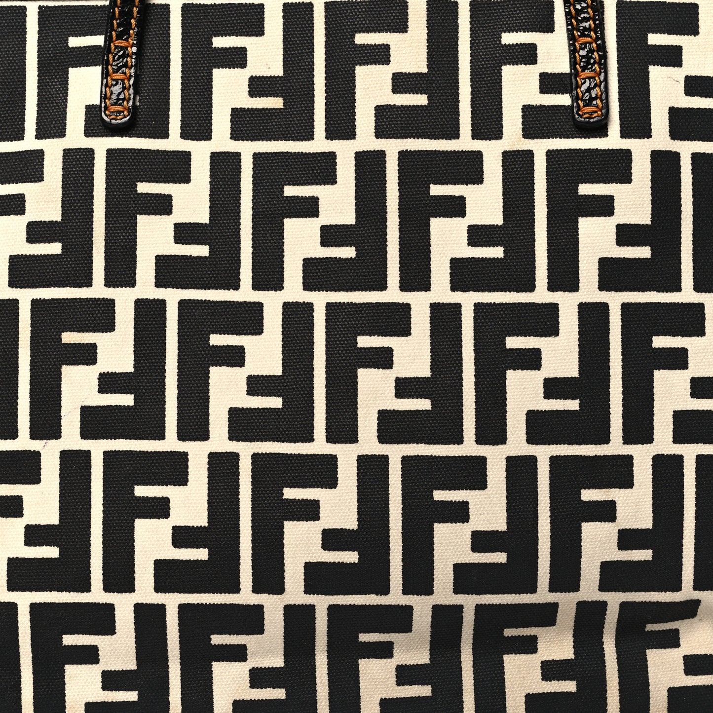 Canvas FF Roll Tote Black White
