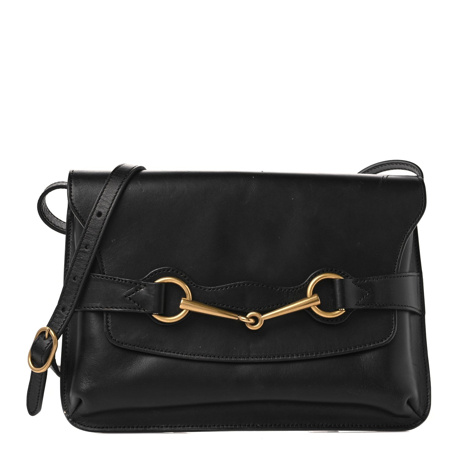 Gucci Smooth Calfskin Large Bright Bit Shoulder Bag Black 1 of 11