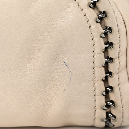 Chanel Goatskin Medium Luxe Ligne Bowler Beige 12 of 14