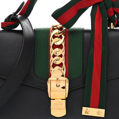 Gucci Calfskin Small Sylvie Shoulder Bag Black 8 of 14