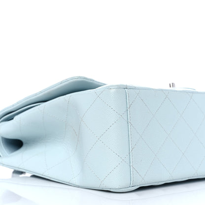Chanel Caviar Quilted Maxi Double Flap Light Blue 7 of 8
