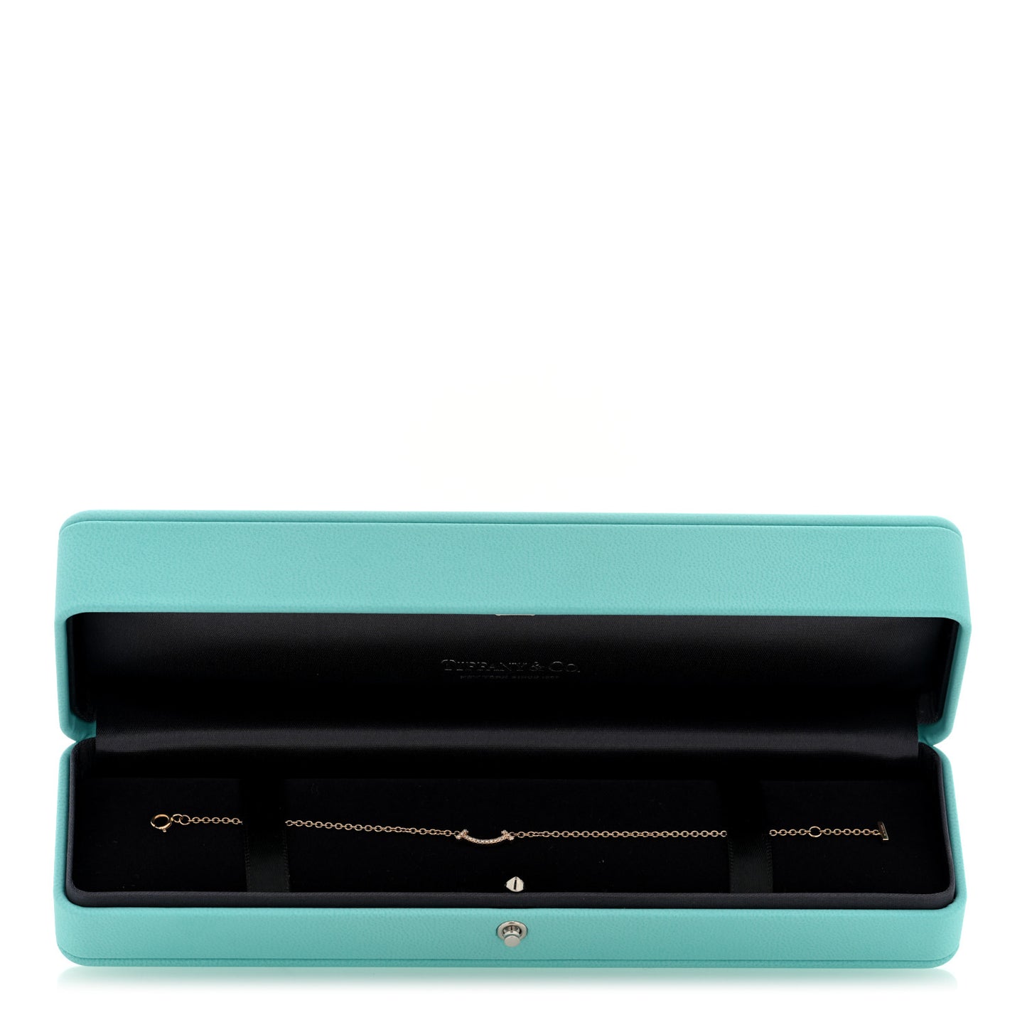 18K Rose Gold Diamond Mini T Smile Bracelet