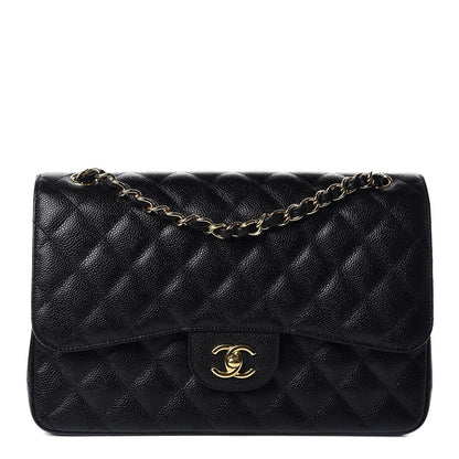 Chanel Caviar Quilted Jumbo Double Flap Black 1 of 15