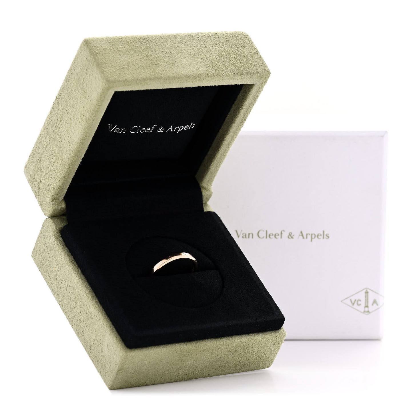 18K Rose Gold 2.5mm Toujours Wedding Band Ring 51 5.75