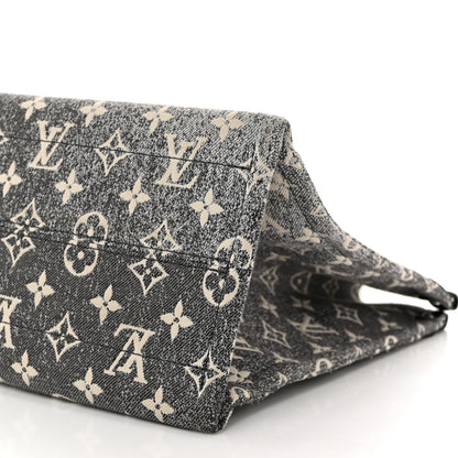 Louis Vuitton Monogram Jacquard Denim Onthego MM Black 9 of 9