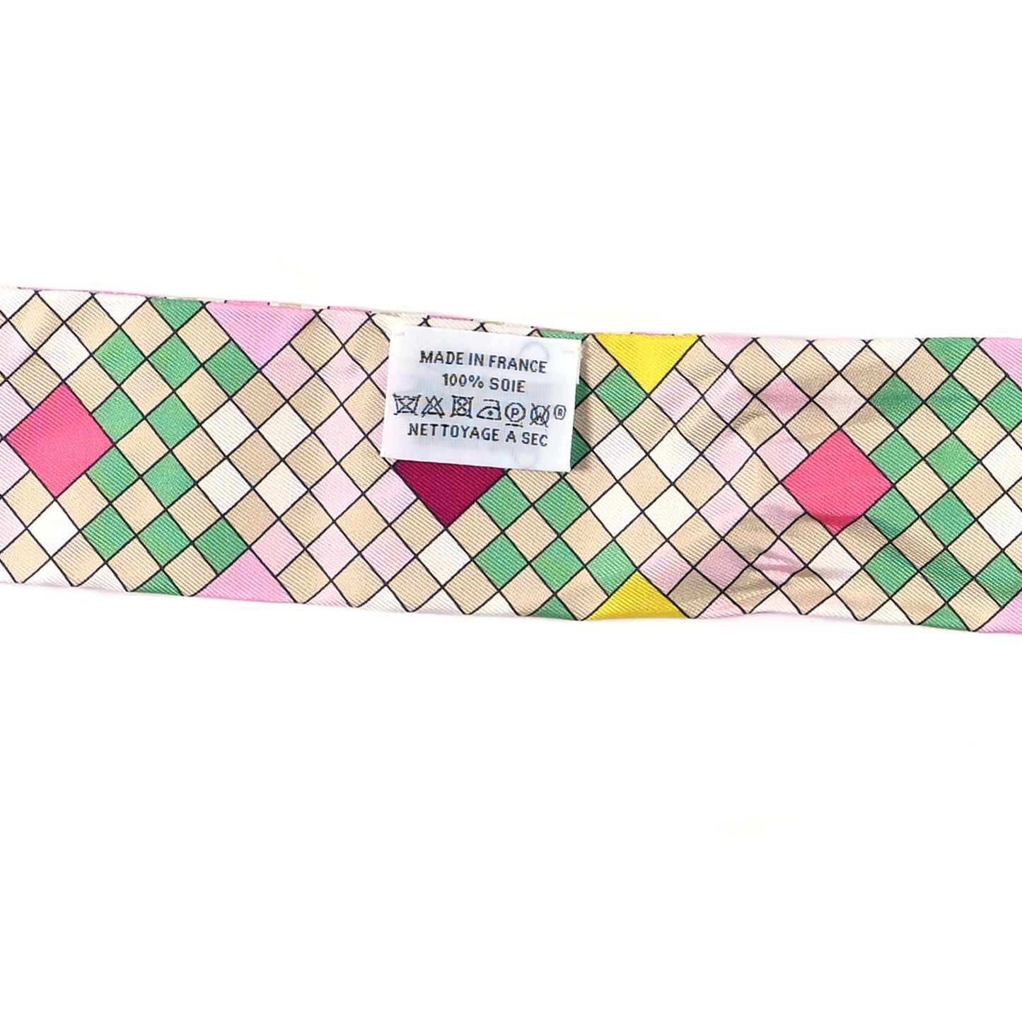Silk Colliers De Chiens Remix Twilly Rose Vert Jaune