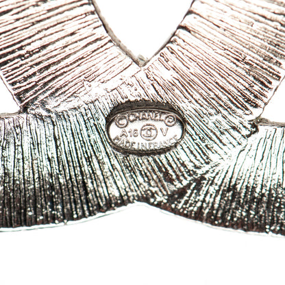 Chanel Baguette Crystal CC Brooch Silver 5 of 5