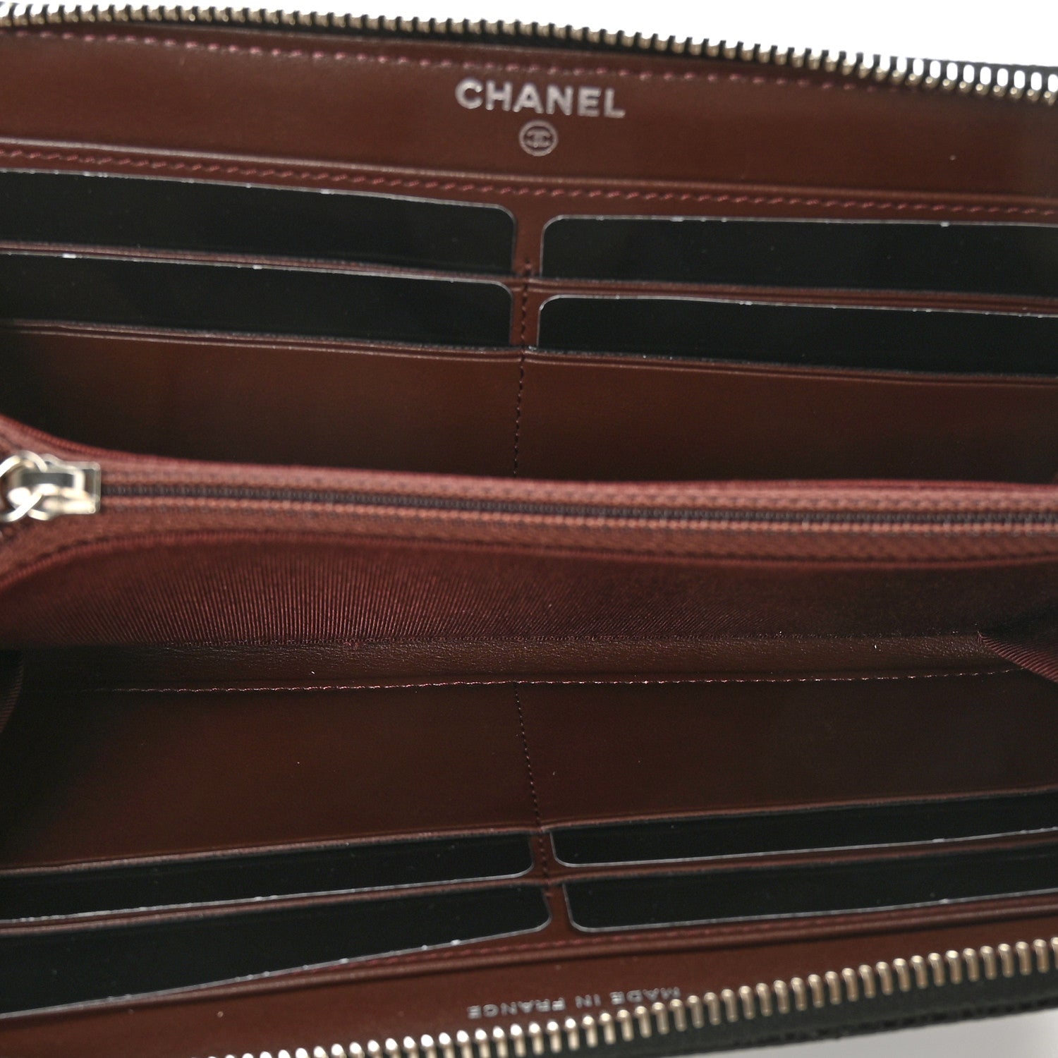 Chanel Caviar Quilted Large Gusset Zip Around Wallet Black 6 of 9