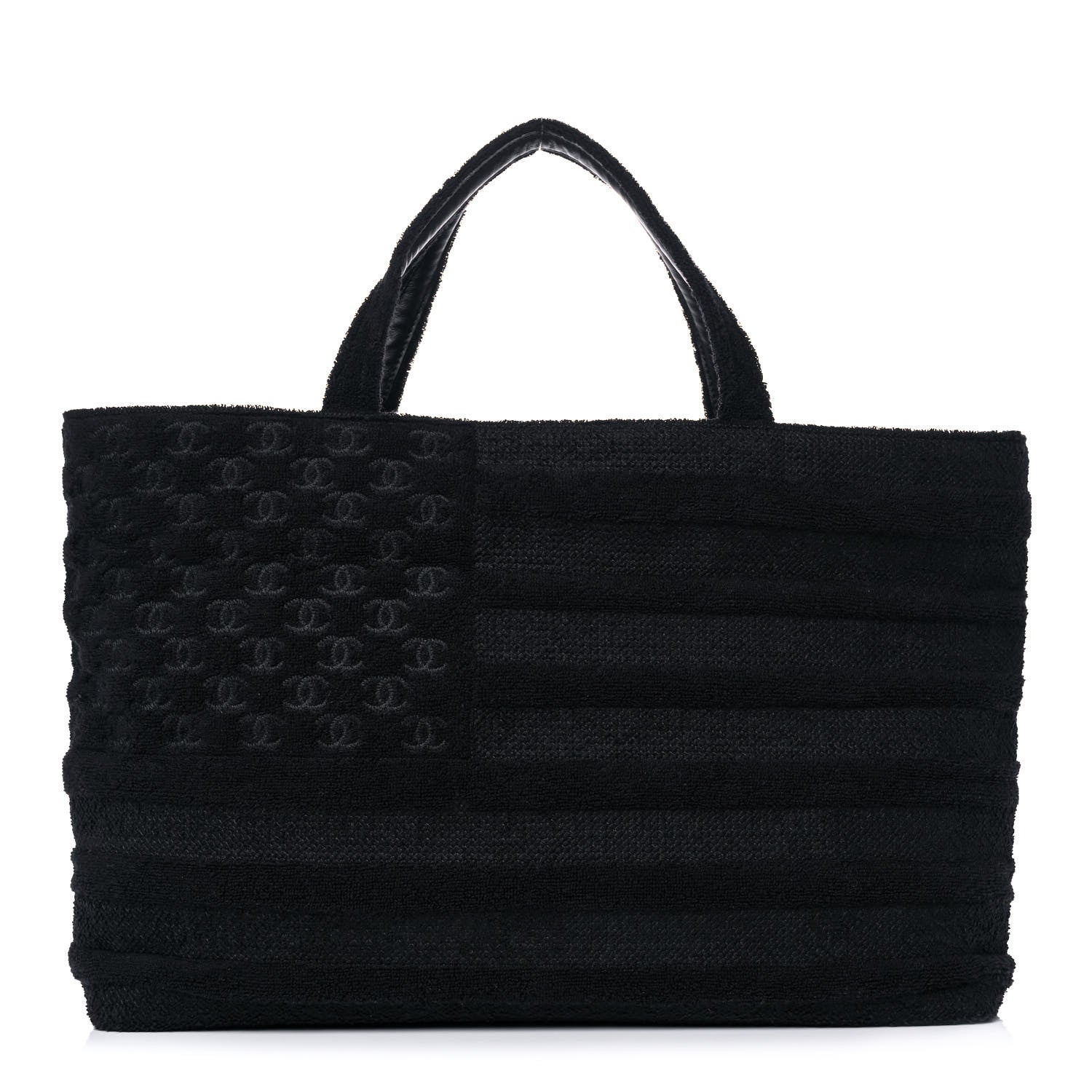 Chanel Terry Cotton CC Tote Black 1 of 14