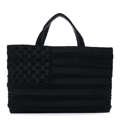 Chanel Terry Cotton CC Tote Black 1 of 14
