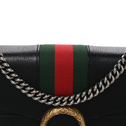 Gucci Calfskin Web Small Dionysus Shoulder Bag Black 8 of 10