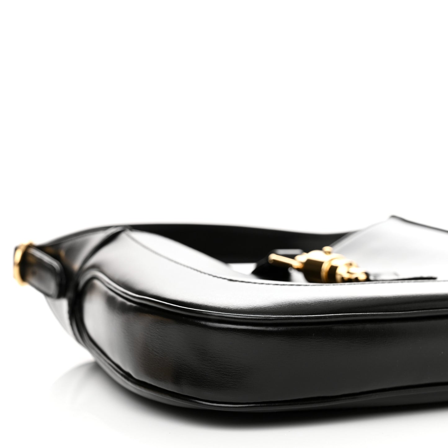 Boarded Dyana Lux Calfskin Small Jackie 1961 Hobo Black