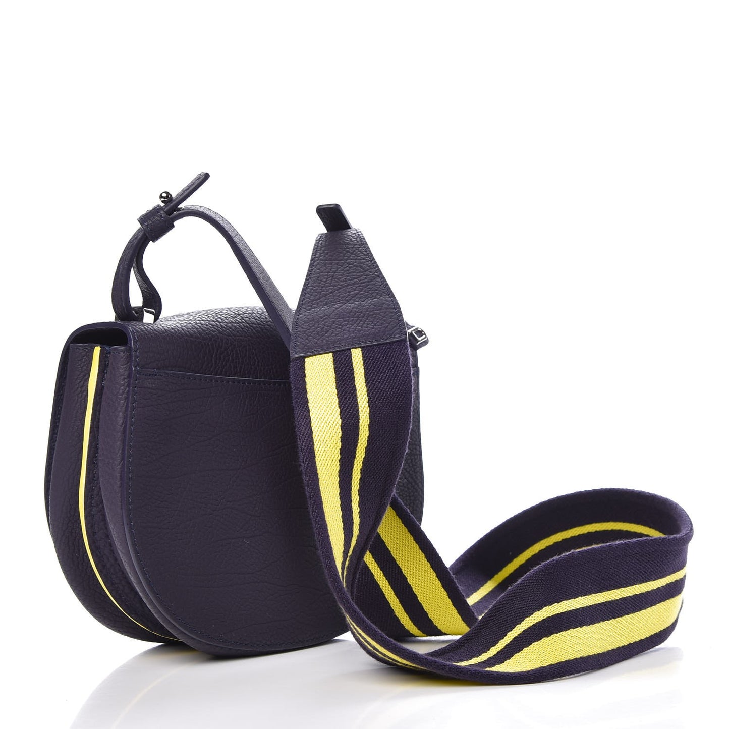Crispy Calfskin Mini Le Mutin Saddle Navy