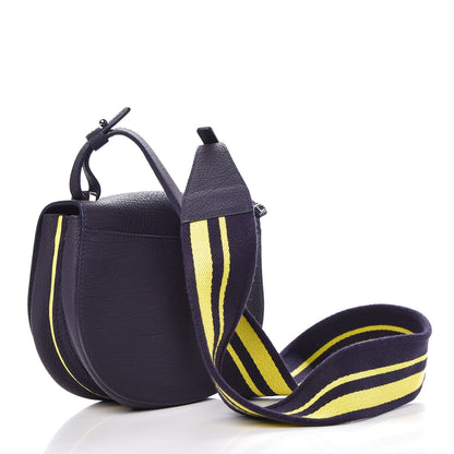 Delvaux Crispy Calfskin Mini Le Mutin Saddle Navy 3 of 9