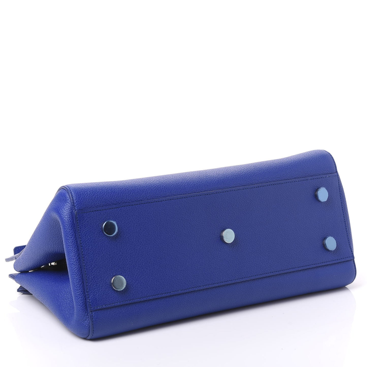 Grained Calfskin Small Cabas Rive Gauche Royal Blue