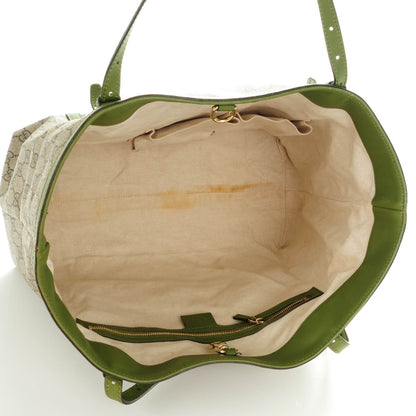 Gucci GG Supreme Monogram Medium Nice Tote Green 5 of 8