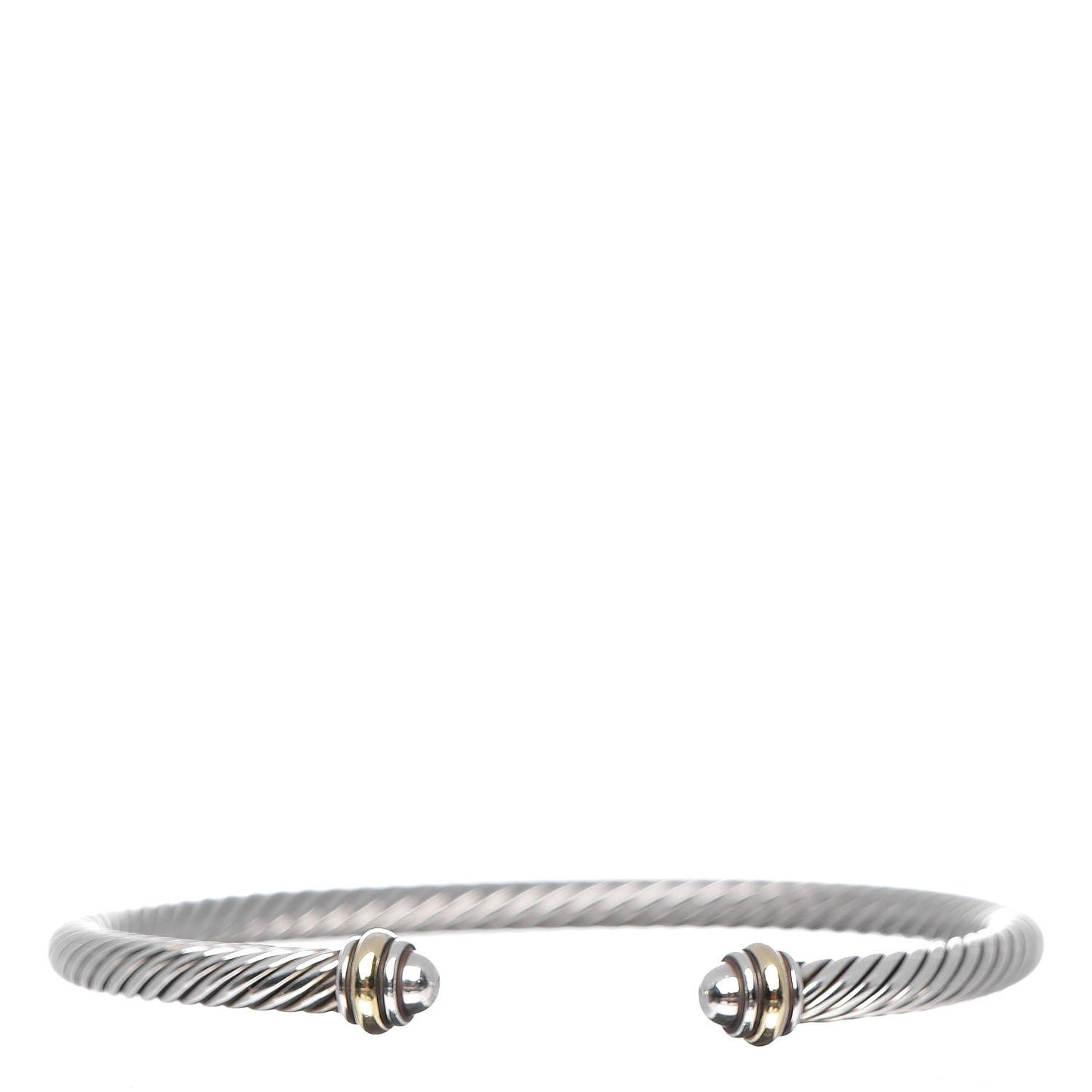 Sterling Silver 18K Yellow Gold 4mm Cable Classics Bracelet