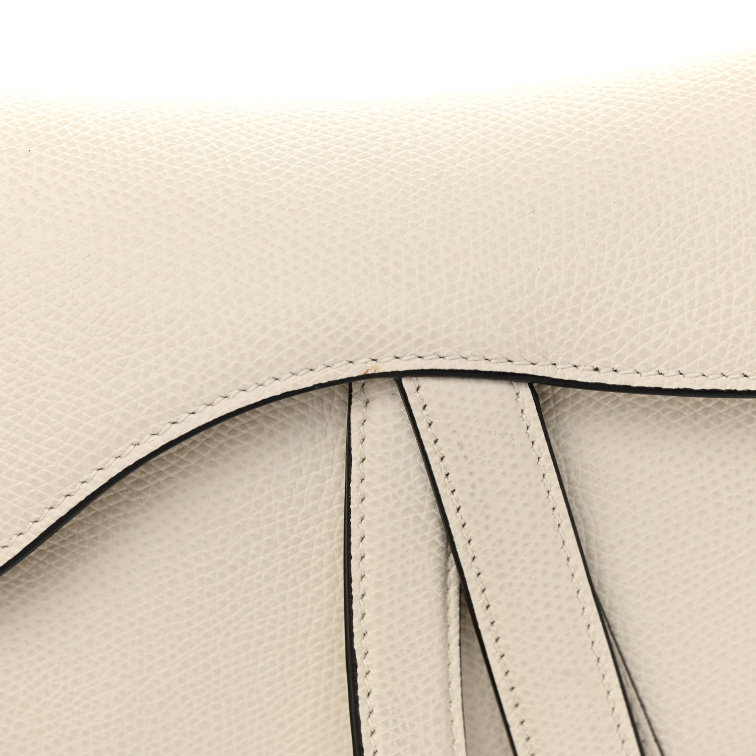 Christian Dior Grained Calfskin Mini Saddle Bag White 11 of 13