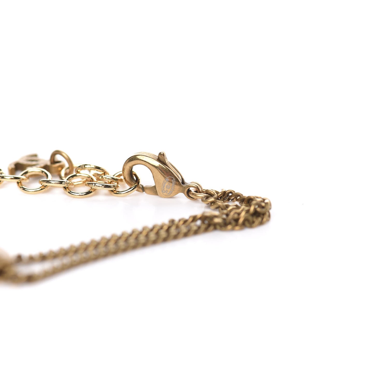 Crystal CC Chain Bracelet Gold