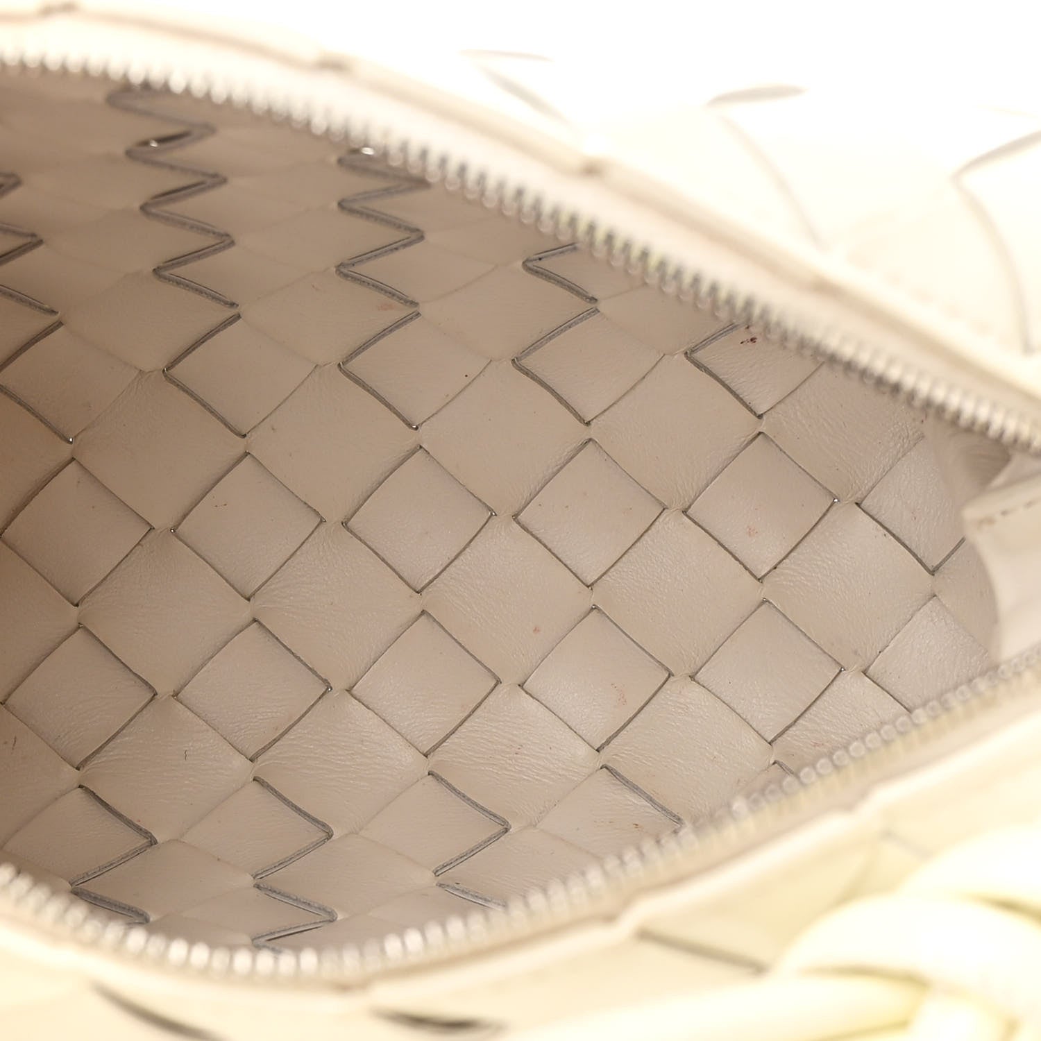 Bottega Veneta Patent Nappa Intrecciato Mini Loop Camera Bag White 5 of 10