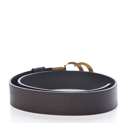 Gucci Calfskin Double G Reversible 37mm Belt 85 34 Black Cocoa 4 of 8
