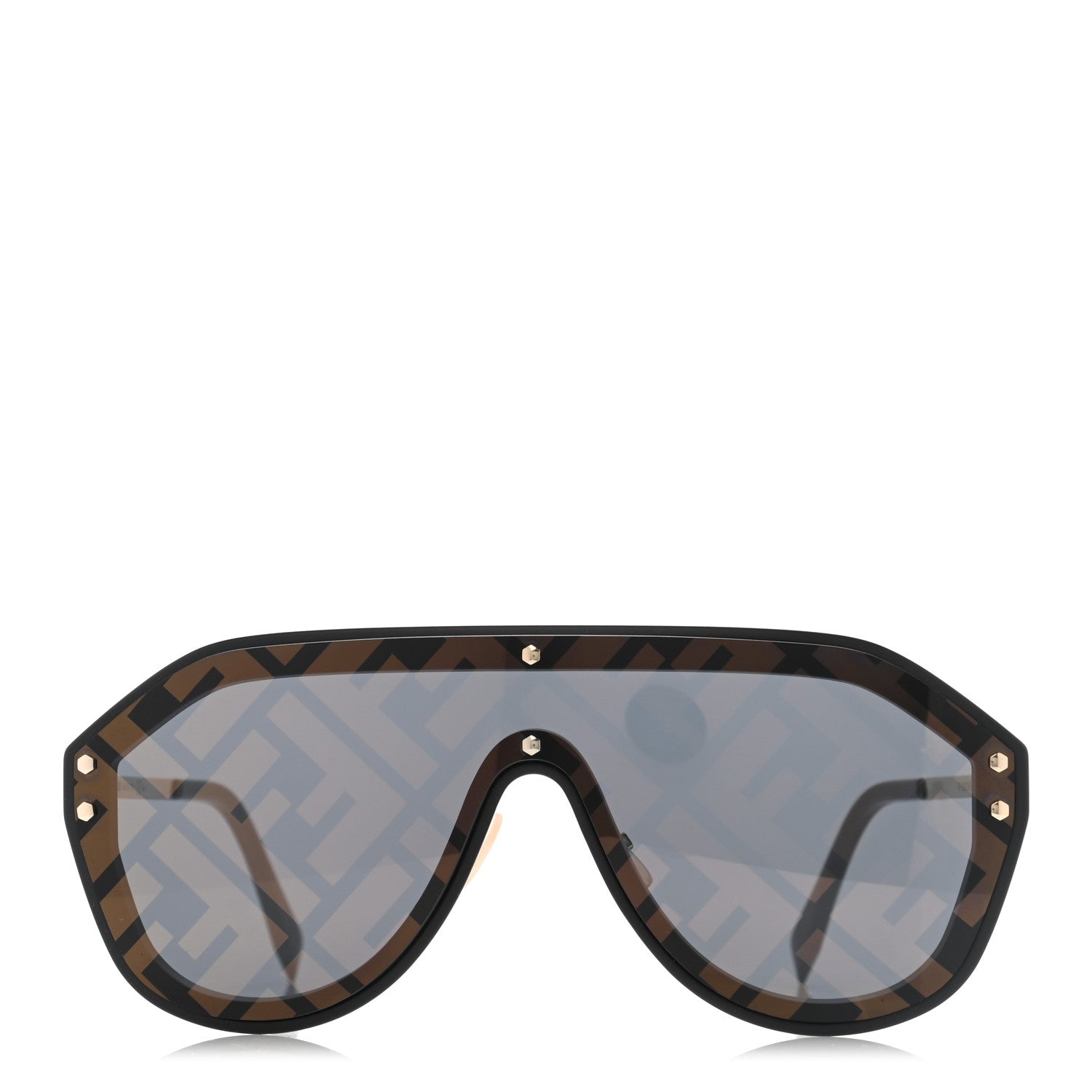Fendi FF Fabulous Shield Sunglasses FF M0039/G/S Black 2 of 6