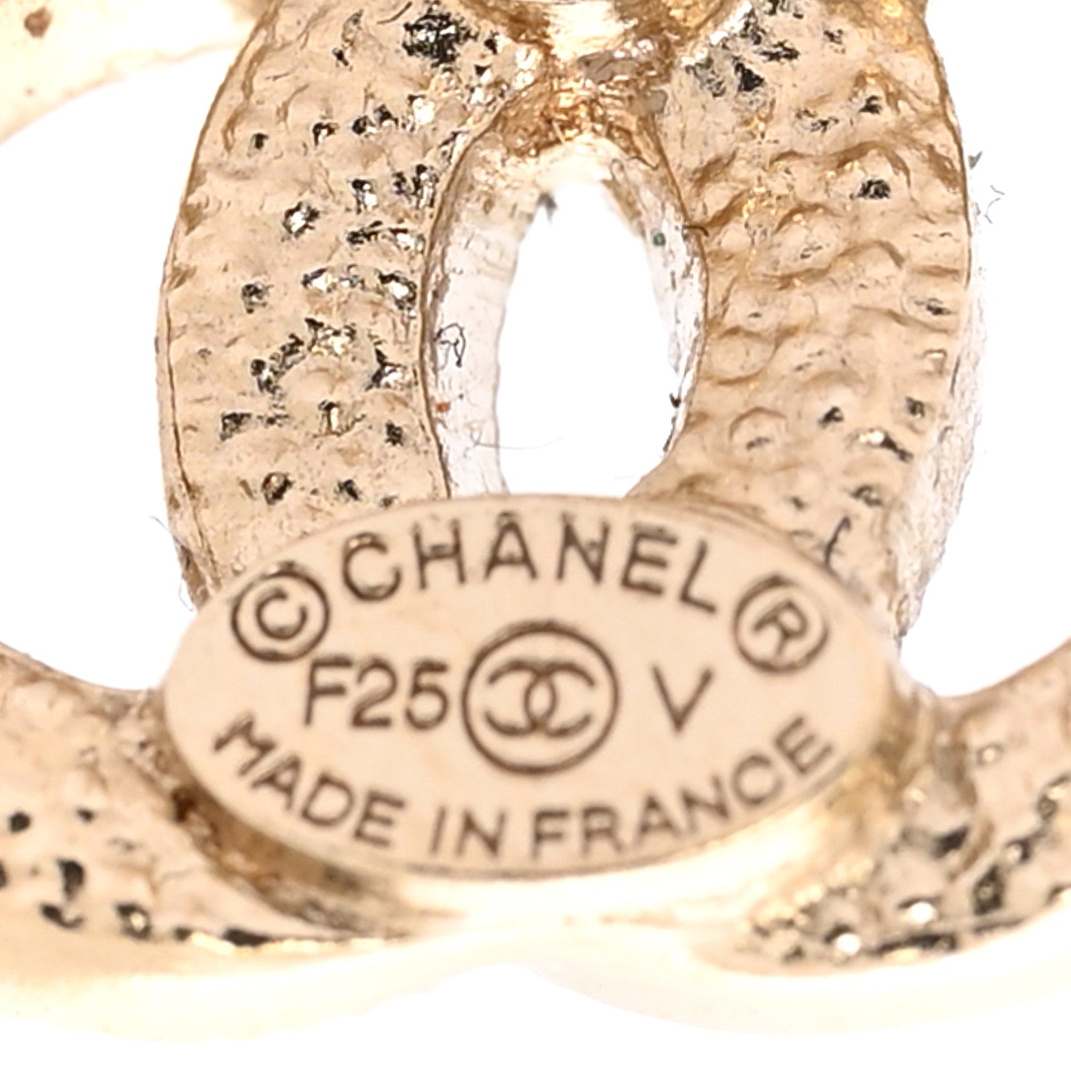 Chanel Crystal Mini Timeless CC Earrings Gold 4 of 5