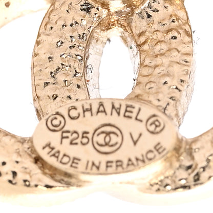 Chanel Crystal Mini Timeless CC Earrings Gold 4 of 5