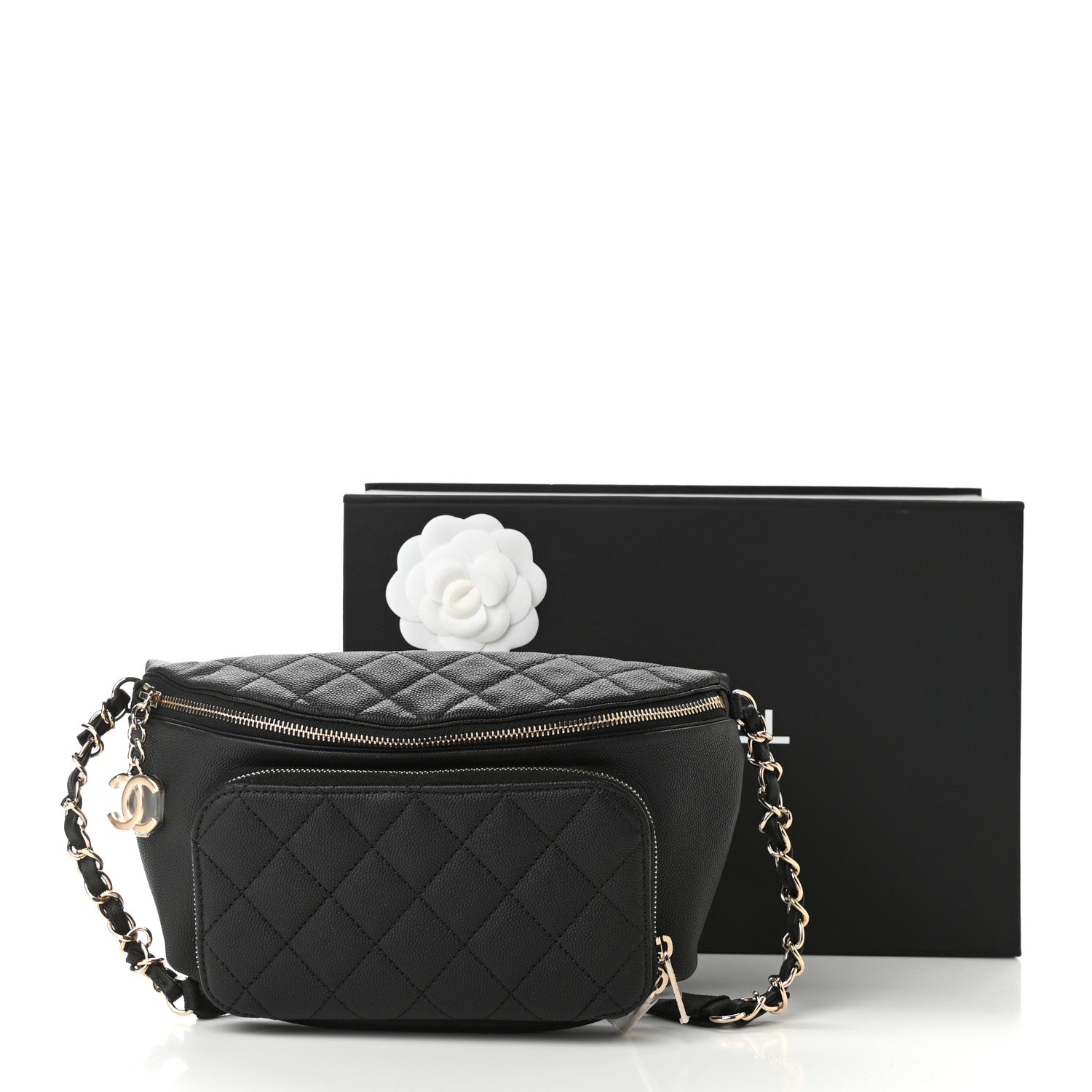 Chanel Caviar Quilted Business Affinity Waist Belt Bag Black 12 of 12