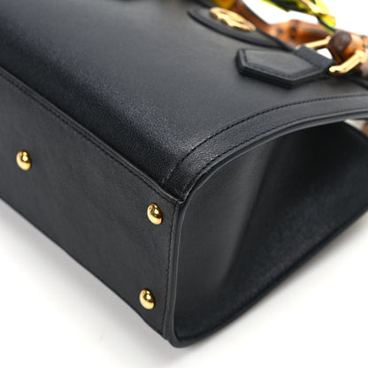 Gucci Wonka Grain Calfskin Mini Diana Tote Bag Black Yellow Fluo 12 of 13