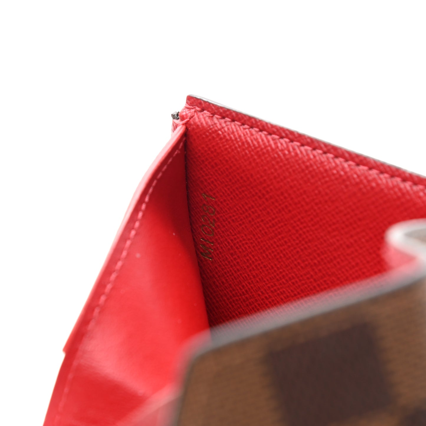 Damier Ebene Victorine Wallet Red