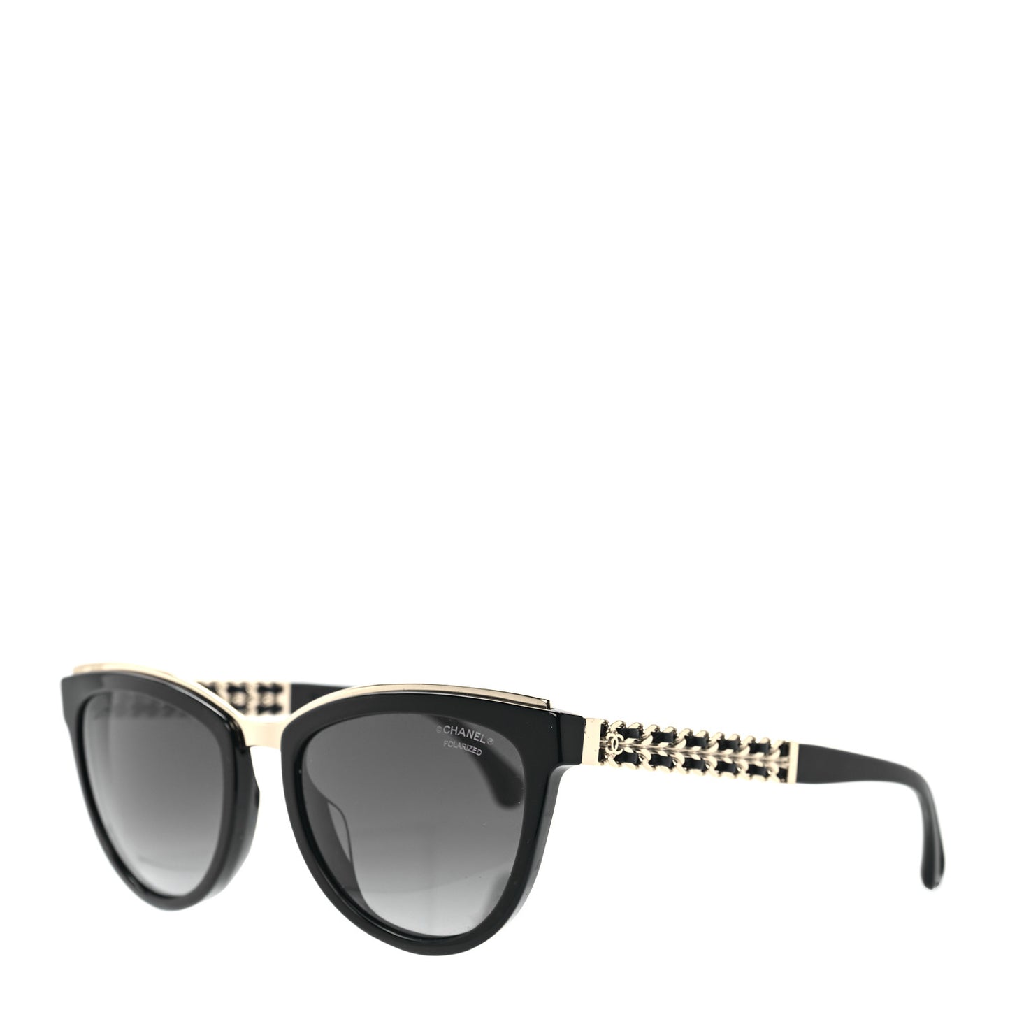 Lambskin Chain Sunglasses 5361-Q Black