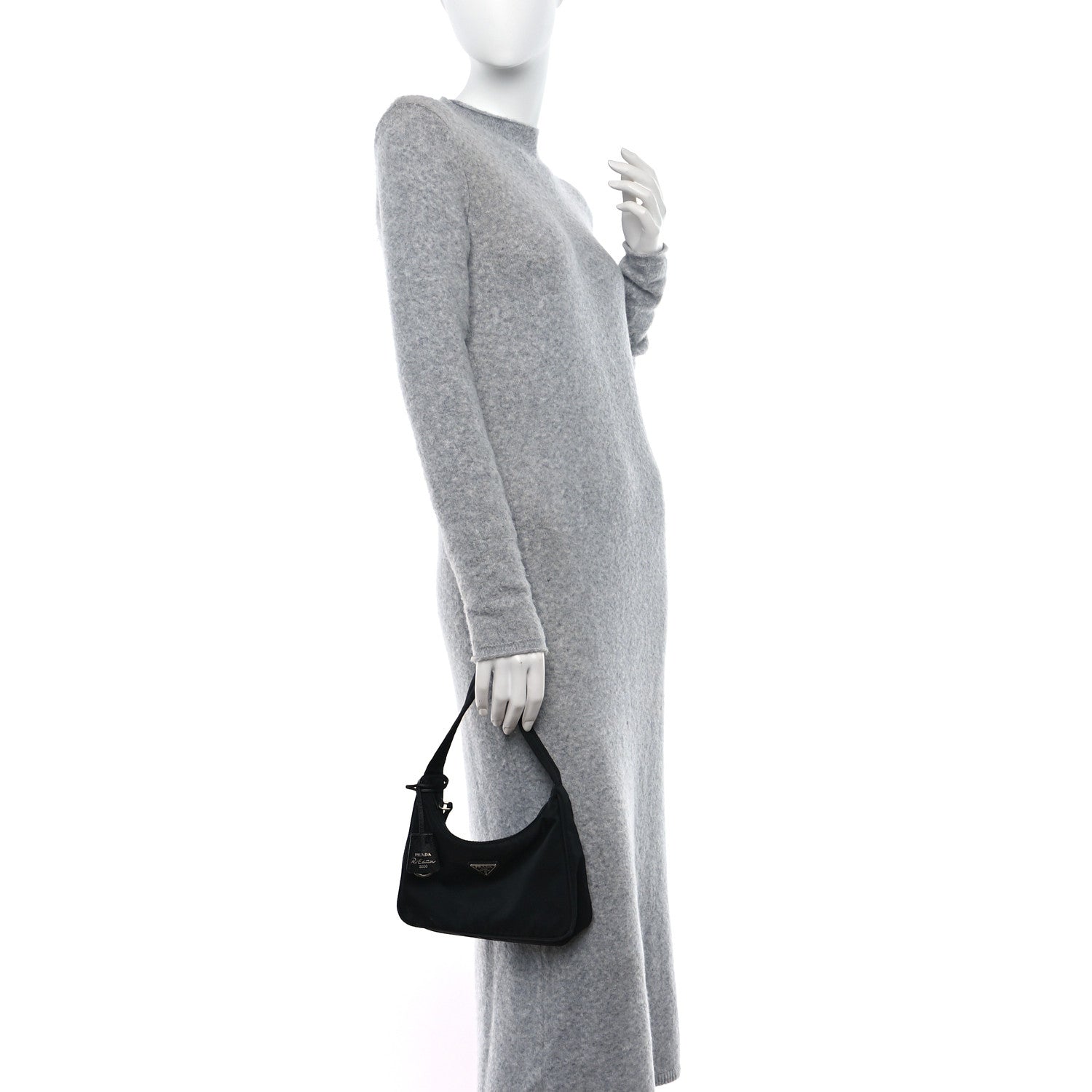 Prada Tessuto Nylon Mini Re-Edition 2000 Bag Black 2 of 9