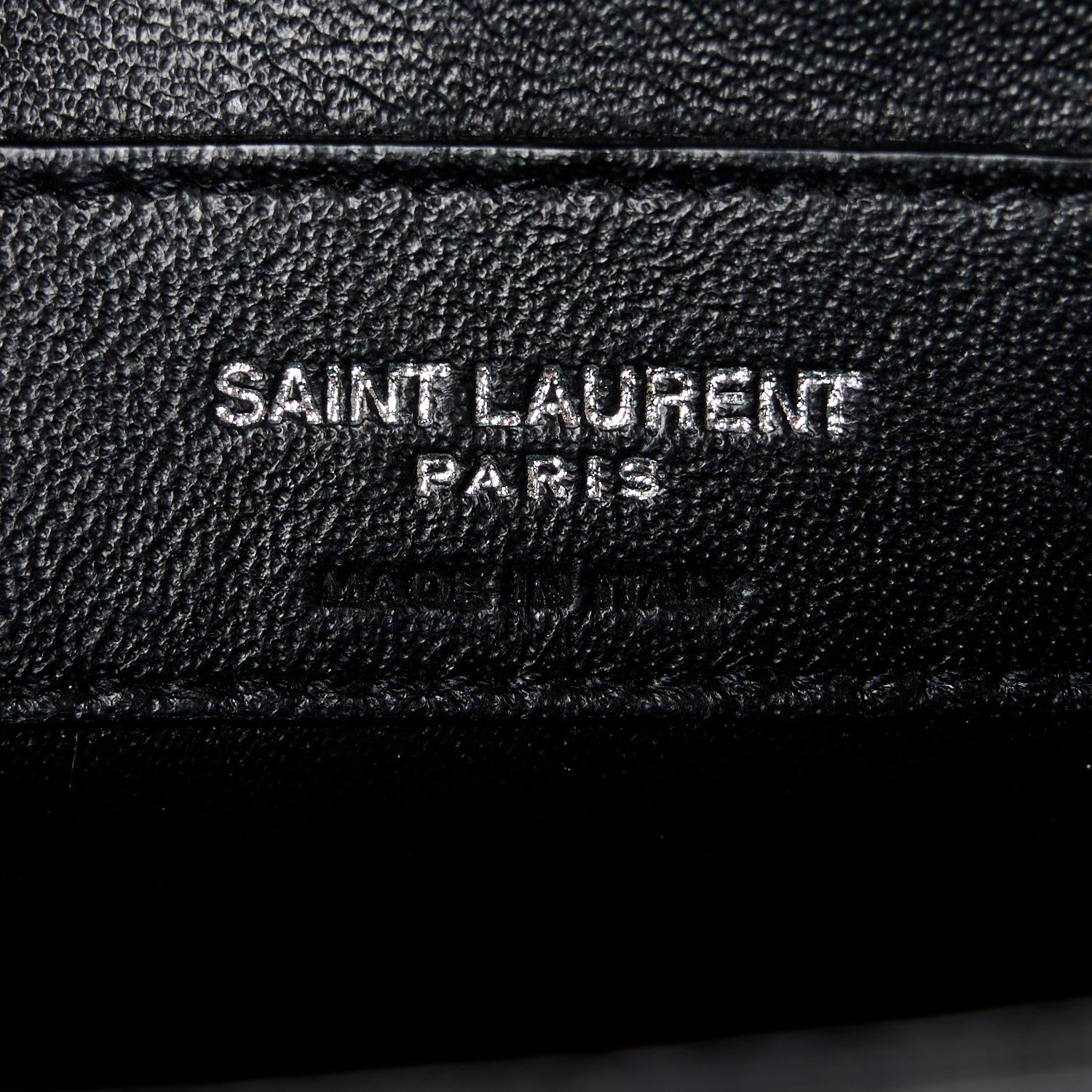 Saint Laurent Calfskin Crocodile Embossed Small Classic Monogram Kate Tassel Satchel Black 7 of 12