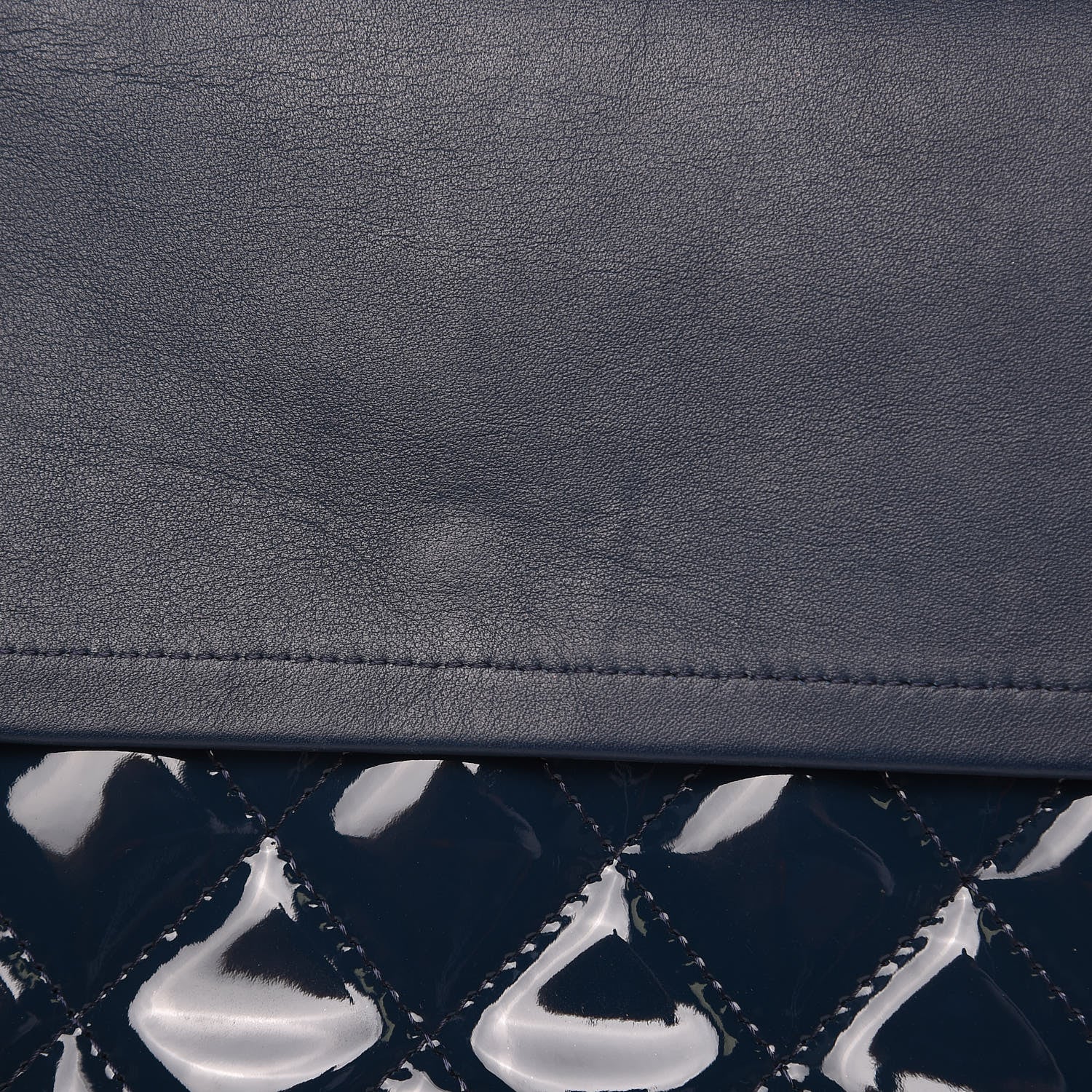 Chanel Patent Quilted Maxi Double Flap Navy Blue 12 of 14
