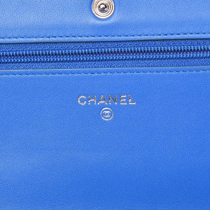 Chanel Vinyl Lipstick Wallet On Chain WOC Dark Blue 6 of 18